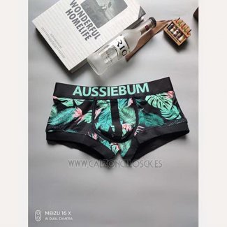 Boxer Aussiebum Hombre Colorful Negro Verde