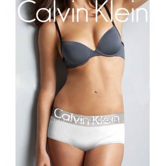 Boxer Calvin Klein Mujer Steel Blateado Blanco