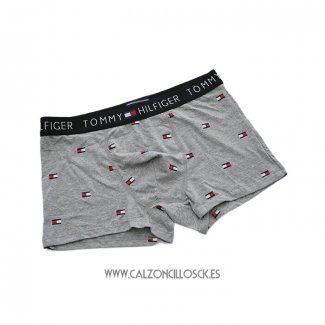 Boxer Tommy Hombre Estampado Geometrico Gris