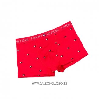 Nuevo Boxer Tommy Hombre Estampado Geometrico Rojo