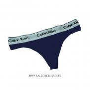 Calvin Klein Mujer Tanga Azul Oscuro