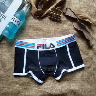 Boxer Fila Hombre Negro Blanco Azul