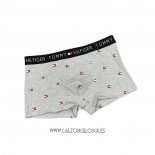 Nuevo Boxer Tommy Hombre Estampado Geometrico Gris Claro