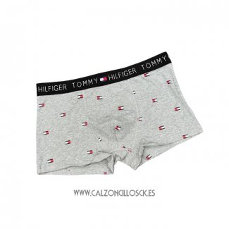 Nuevo Boxer Tommy Hombre Estampado Geometrico Gris Claro