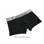 Nuevo Boxer Calvin Klein Hombre Steel Blateado Negro